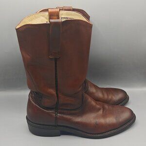 Vintage Red Wing Pecos 1472 Cognac Brown Leather Boots